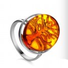 Amber ring * Tree of Life * 925 sterling silver * stamped * Natural Baltic amber