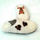 US 7 Wool slippers for women * Puppy * Handmade house shoes