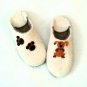US 7 Wool slippers for women * Puppy * Handmade house shoes