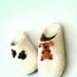 US 7 Wool slippers for women * Puppy * Handmade house shoes