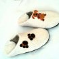 US 7 Wool slippers for women * Puppy * Handmade house shoes