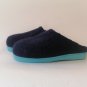 US10 Women blue Felt slippers * Handmade house shoes * Felted mules