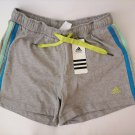 Adidas Performance KN shorts * girls 152 * grey 100% cotton * stripe * autentic Adidas Performance KN shorts * girls 152 * grey 100% cotton * stripe * autentic