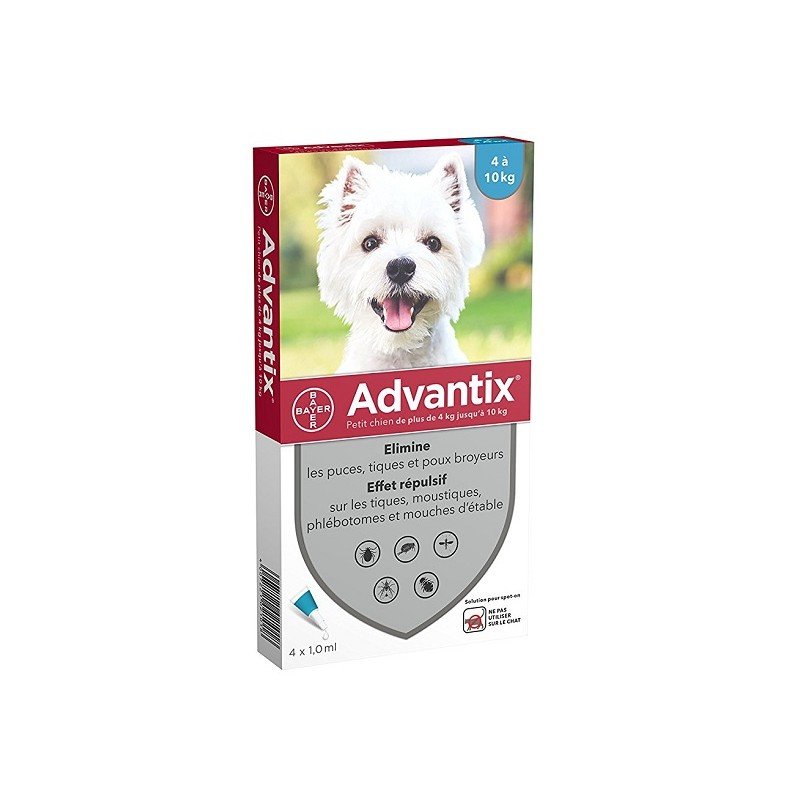 Advantix Dogs 4-10 kg 4 pipettes 1 ml