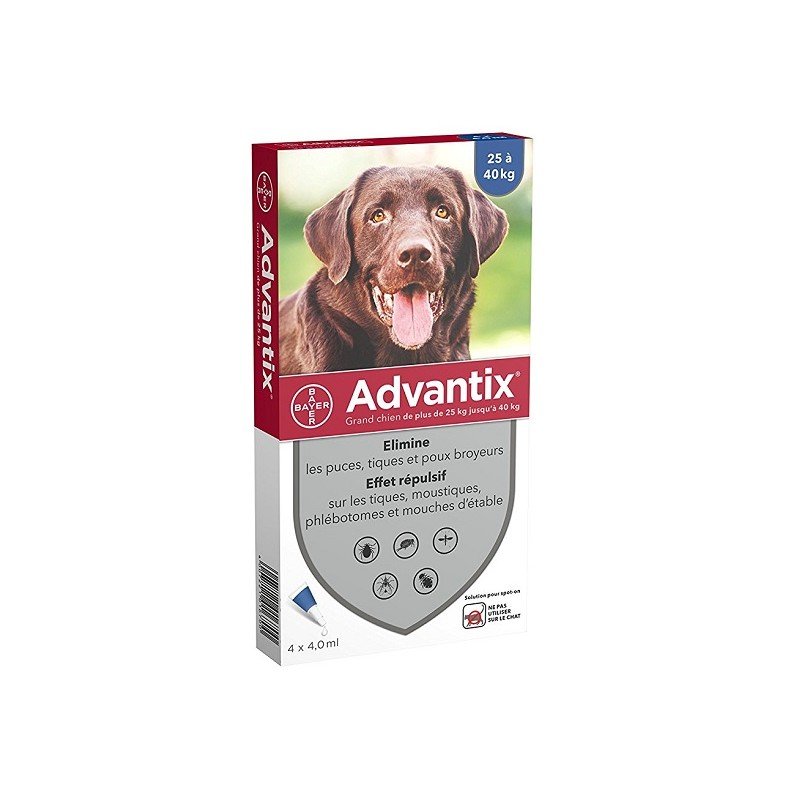 Advantix Dogs over 25 kg 4 pipettes 4 ml