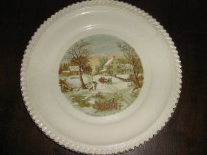 Currier & Ives "The Homestead in Winter" Collector Plate