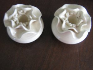 Darling 1980 Fitz & Floyd FF candle holder Porcelain Ruffles