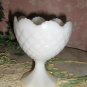 Vintage Milk Glass Napco compote vase candy Pedistal Dish