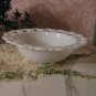 Vintage Milk Glass Scalloped Open work Bowl