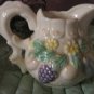 Vintage Cream & Sugar Set .. Raised Fruit .. porcelain