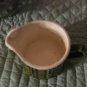 Vintage .. MIJ Green Creamer .. Unique Basketweave..green