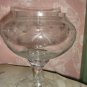 Etched Crystal .. Pedestal ..Covered Compote ..candy dish