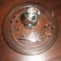 Etched Crystal .. Pedestal ..Covered Compote ..candy dish