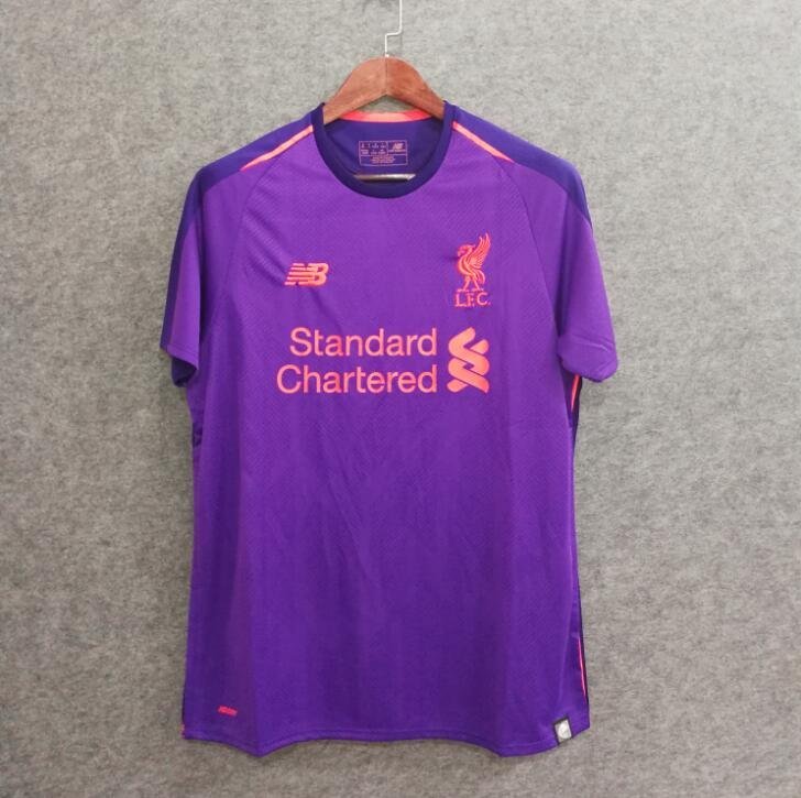 Liverpool New Balance Home Blank Soccer Jersey purple 20182019