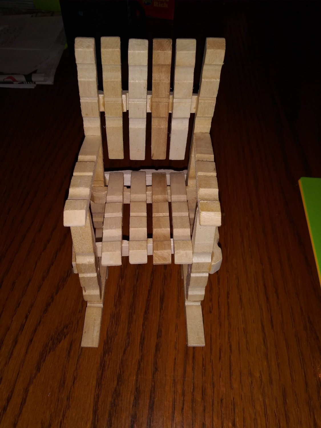 Clothespin rocking chair