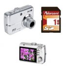 Akai DC7370 7.16 MP 3x Zoom 2.5 LCD Digital Camera and 1GB SD Card