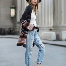 NWOT Free People Alpaca Stripe Slouchy Cardigan Duster Sweater Brown M $248 Rare