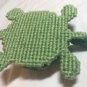 Green plastic canvas turtle