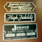 pair jensen model km, mt-8 art deco empty speaker cabinets