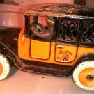 ANTIQUE CAST METAL YELLOW CAB BANK