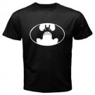 Men T-Shirt Batman Totoro logo Anime Cartoon Icon Men's Black T-Shirt Size S-3XL