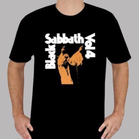 Men T-Shirt Black Sabbath Vol 4 Metal Rock Band Legend