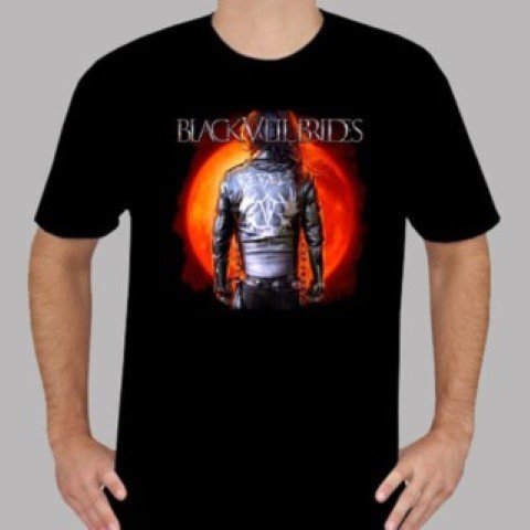Men T-Shirt Black Veil Brides Rebels Metal Rock Band