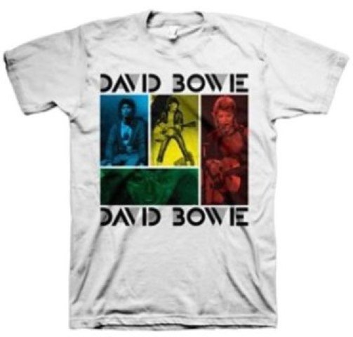 Men T-Shirt David Bowie Colored Squares