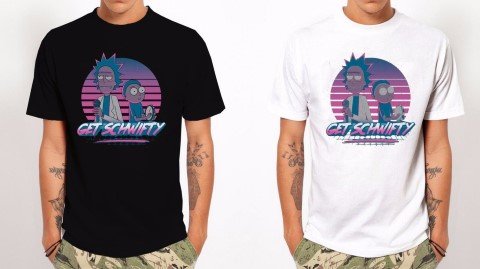 Men T-Shirt Rick And Morty GET SCHWIFTY