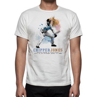 Men T-Shirt Popular Baseball Player Chipper Jones
