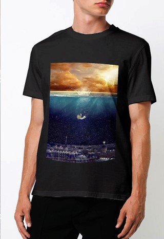 Men T-Shirt Popular Anime Between Two World at Oneside Popular