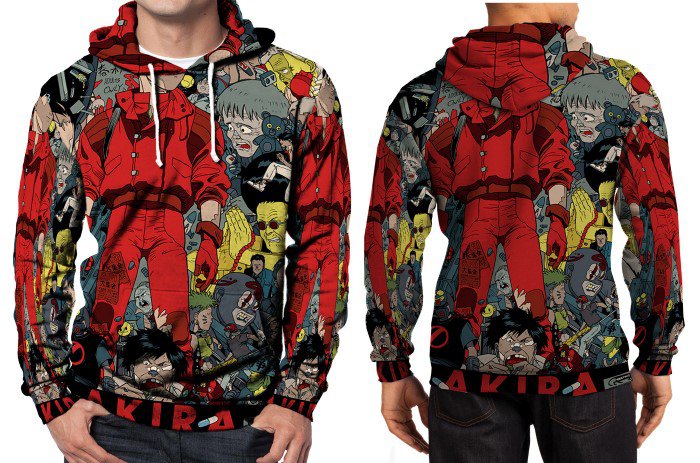 Akira  Large  Rare Anime Neo Tokyo 90s Movie HOODIE MEN