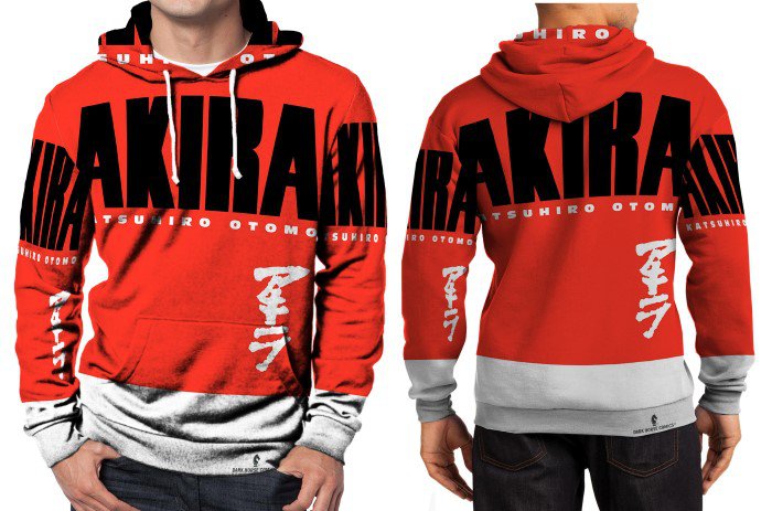 Akira Large  Rare Anime Katsuhiro Otomo Logo HOODIE MEN