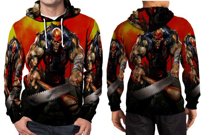 Death Punk Band Baseball Stick HOODIE MEN