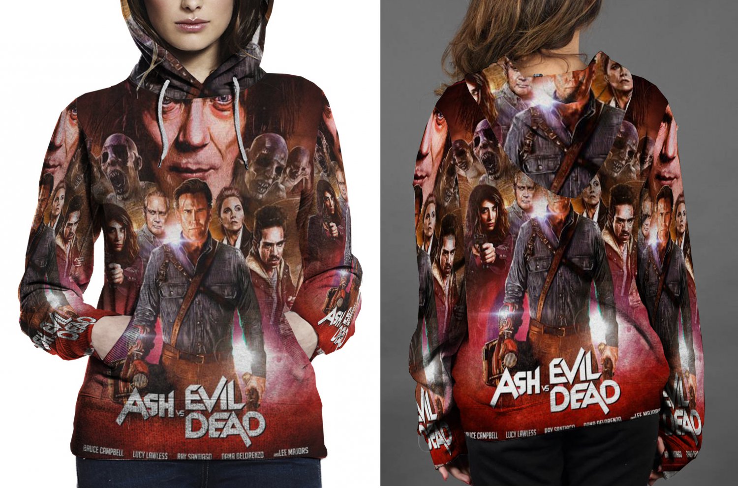 Ash Vs Evil Dead Poster Hoodie Women's