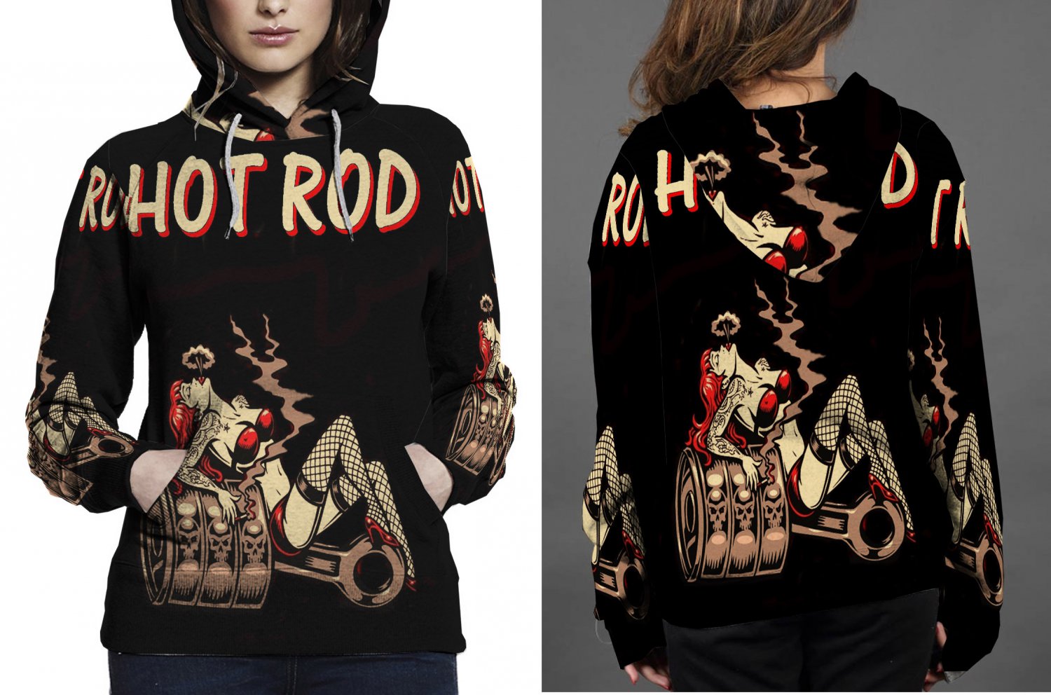 hot rod poster Hoodie Women's