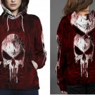 Punisher logo red n white Hoodie Women's