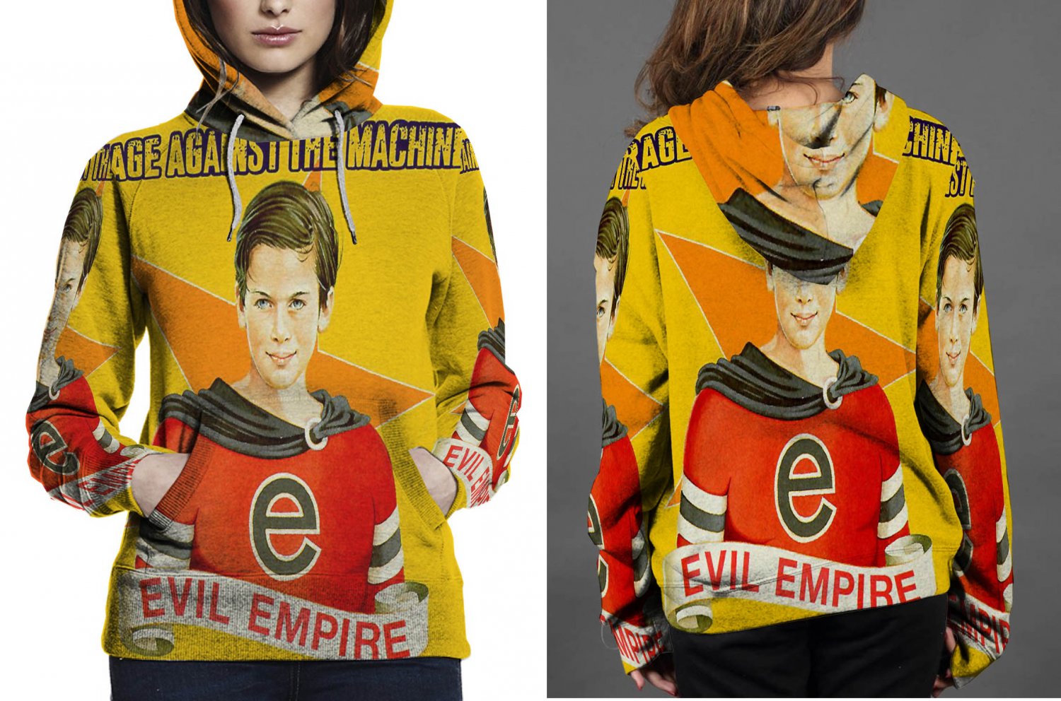 rage against the machine evil empire album cover Hoodie Women's