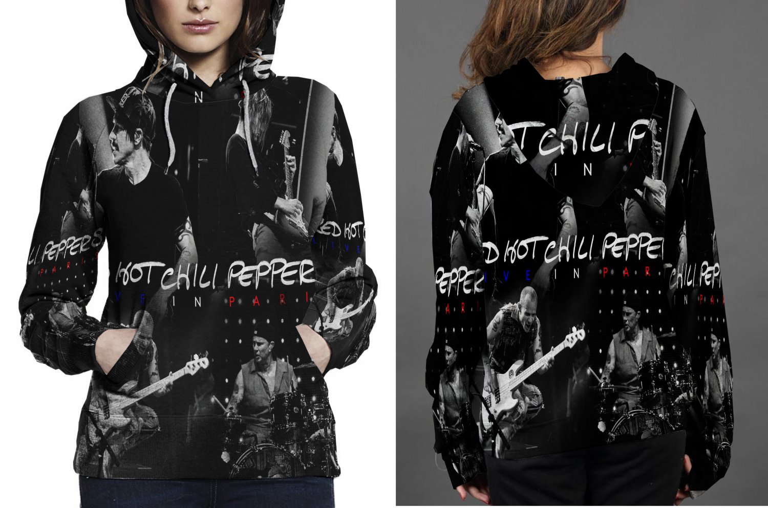 Red Hot Chili Peppers Live in paris Hoodie Women's