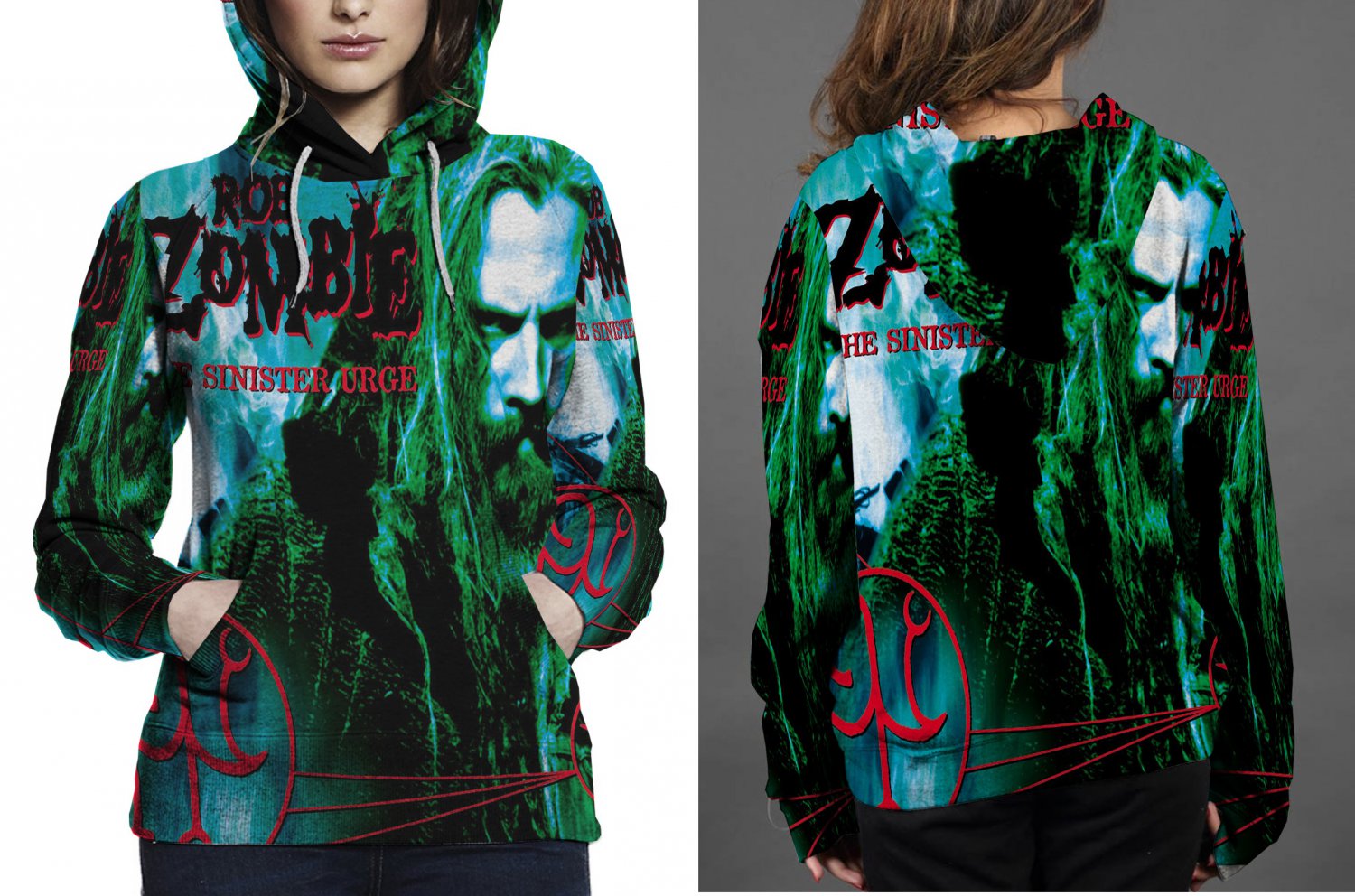 Rob Zombie The Sinister Urge album cover Hoodie Women's