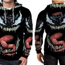 Movie Cartoon Comic  S-3 XL  Venom Face Hoodie Fullprint Men