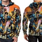 Movie Cartoon Comic  S-3 XL  X-Men Hoodie Fullprint Men