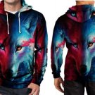 Movie Cartoon Comic  S-3 XL Galaxy Wolf Hoodie Fullprint Men