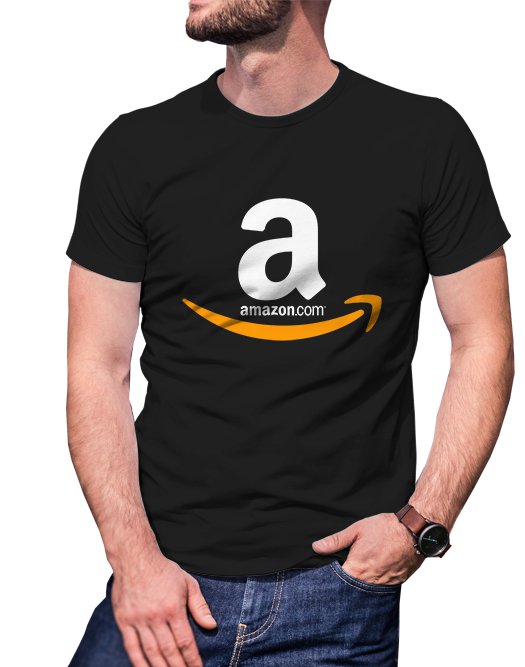 Gildan High Quality Short tee  4mazon124 T shirt Men Black