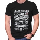 Gildan High Quality Short tee  american motor T shirt Men Black