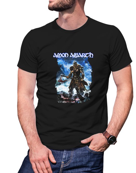 Gildan High Quality Short tee  amon12 amarth42 T shirt Men Black