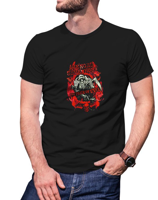 Gildan High Quality Short tee  avenged seven fold T shirt Men Black