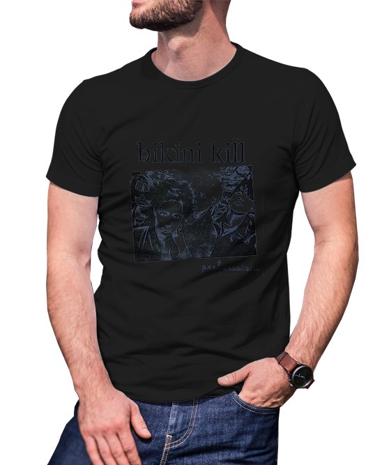 Gildan High Quality Short tee  bikini kill 1 T shirt Men Black