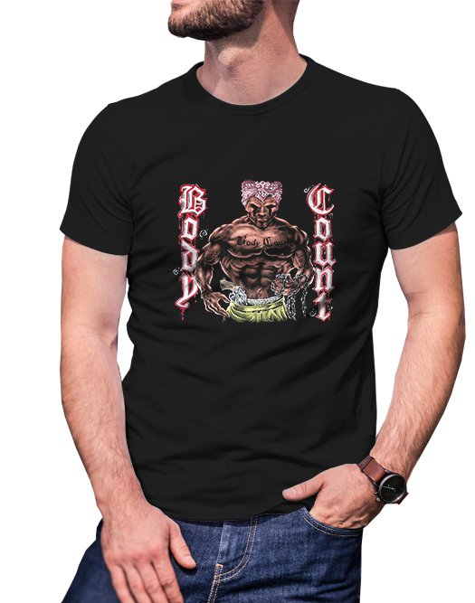 Gildan High Quality Short tee  body count cop killer T shirt Men Black
