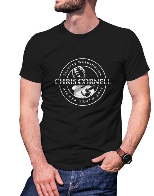 Gildan High Quality Short tee  chris cornell 01 T shirt Men Black